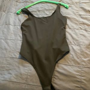 Perfect black scoop neck bodysuit Never Warn XS